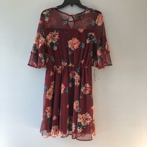 Floral Maroon Luxology dress